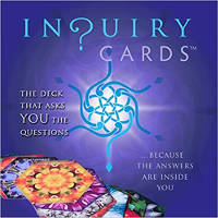 cover art for Inquiry Cards: 48-card Deck, Guidebook and Stand by&nbsp;Sylvia Nibley&nbsp;&nbsp;(Author), Jim Hayes&nbsp;(Artist)